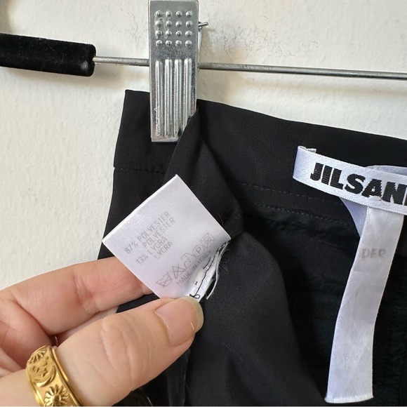 JIL SANDER Black Pleated Straight Leg Pants Size 36 - Picture 8 of 9